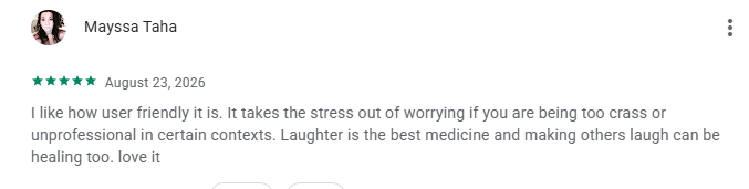 Google Play review from Mayssa Taha